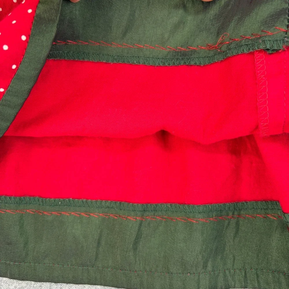 Christine Zeder Kids Red Polka Dot Floral Trachten Dirndl Dress 116 5 Folk Dot